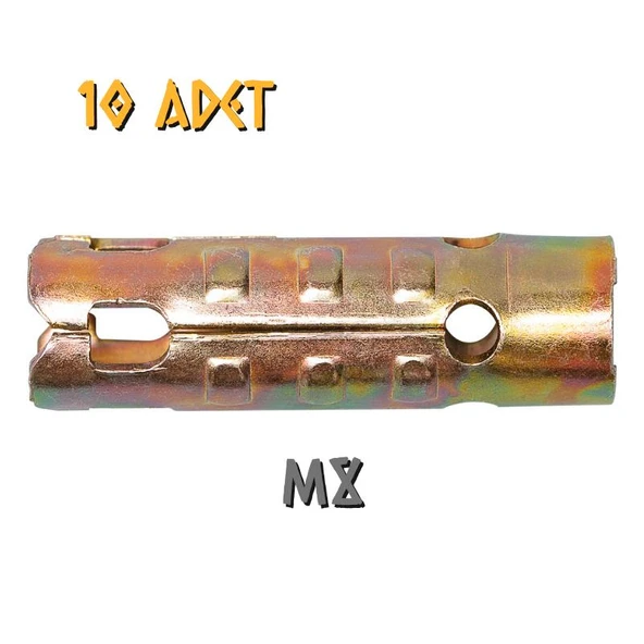 Made S Tipi Çekmeli Çelik Dübel M8 - 10 Adet ürün görseli 1