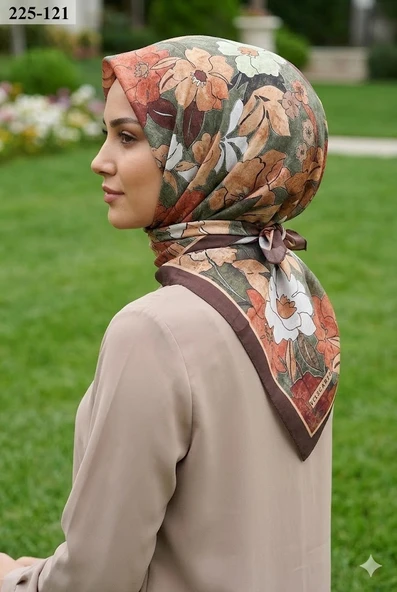 Velscarfs Soft Pamuk Parla Eşarp (Kahve) 225-121 ürün görseli 1