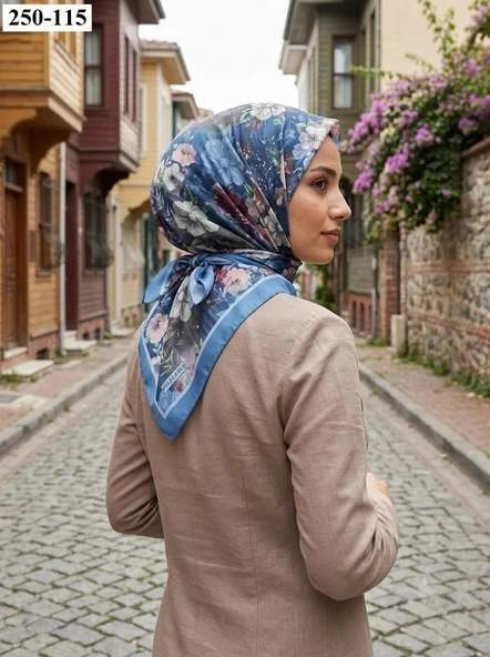 Velscarfs Soft Pamuk Parla Eşarp (İndigo) 250-115 ürün görseli 1
