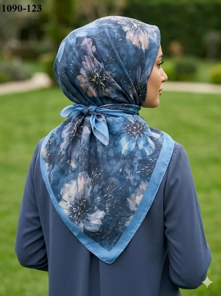 Velscarfs Soft Pamuk Parla Eşarp (İndigo) 1090-123 ürün görseli 1