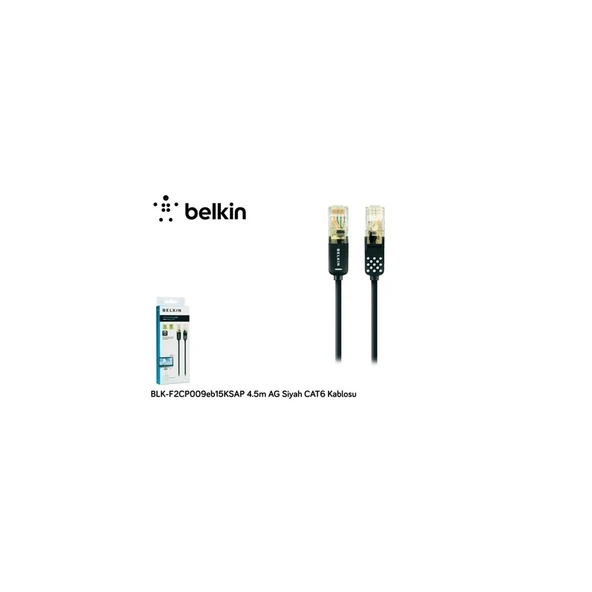 Blk-F2cp009eb15ksap 4.5M Ag Siyah Cat6 Kablosu ürün görseli 1