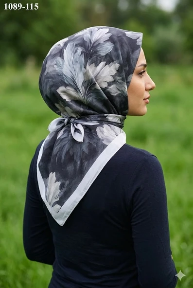 Velscarfs Soft Pamuk Parla Eşarp (Gümüş Gri) 1089-115 ürün görseli 1