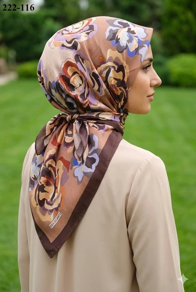 Velscarfs Soft Pamuk Parla Eşarp (Kahve) 222-116 ürün görseli 1