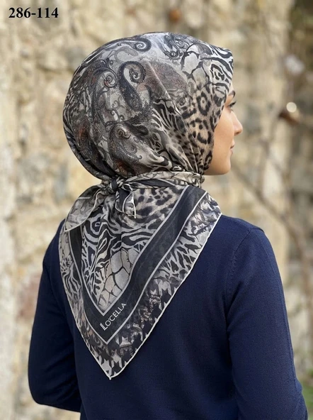 Lo'cella Soft Pamuk Eşarp (Leopar Desen) 286-114 ürün görseli 1
