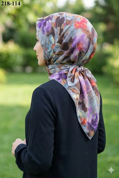 Lo'cella Soft Pamuk Eşarp (Gri) 218-114 ürün görseli 1