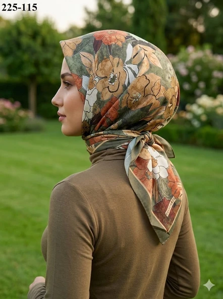 Velscarfs Soft Pamuk Parla Eşarp (Yeşil) 225-115 ürün görseli 1