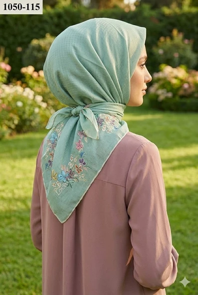 Lo'cella Soft Pamuk Eşarp (Mint) 1050-115 ürün görseli 1