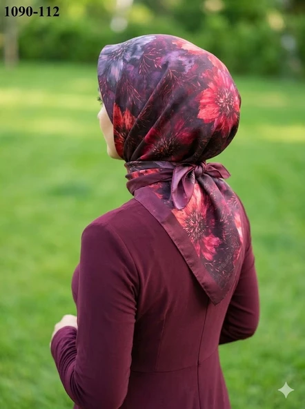Velscarfs Soft Pamuk Parla Eşarp (Bordo) 1090-112 ürün görseli 1