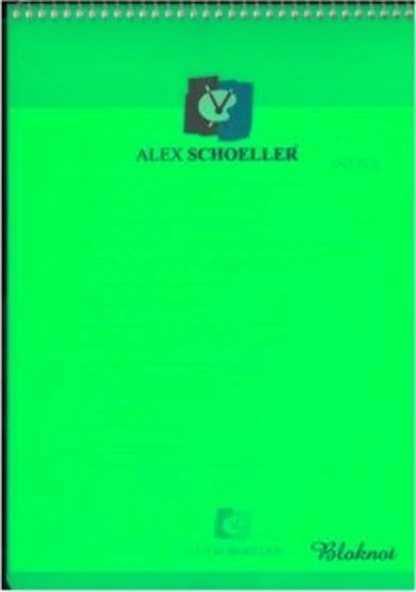 Alex Schoeller A4 80 Yp Çizgili Spiralli PP Kap.Bloknot yeşil ürün görseli 1