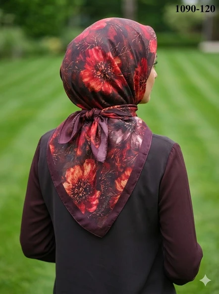 Velscarfs Soft Pamuk Parla Eşarp (Bordo) 1090-120 ürün görseli 1
