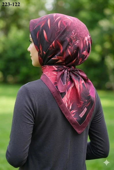 Velscarfs Soft Pamuk Parla Eşarp (Bordo) 223-122 ürün görseli 1