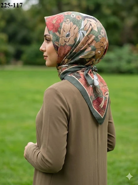 Velscarfs Soft Pamuk Parla Eşarp (Yeşil) 225-117 ürün görseli 1
