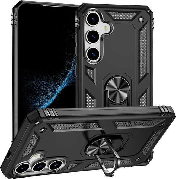 Galaxy S24 Plus Kılıf Mnc Vega Kapak-Siyah ürün görseli 1