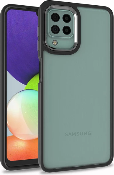 Galaxy M22 Kılıf Mnc Flora Kapak-Siyah ürün görseli 1