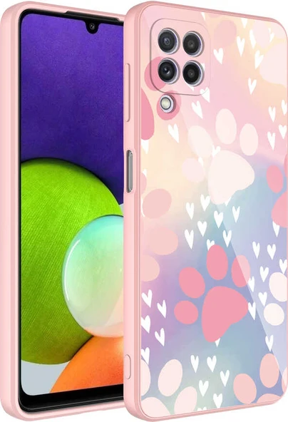 Galaxy M22 Kılıf Kamera Korumalı Desenli Sert Silikon Mnc Epoksi Kapak-No4 ürün görseli 1