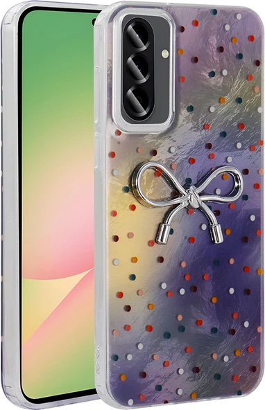 Galaxy A26 Kılıf Kamera Korumalı Figürlü Mnc Ponti Silikon Kapak - Lila ürün görseli 1