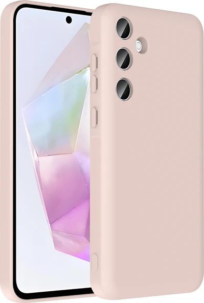 Galaxy A56 Kılıf Kamera Korumalı Kartlık Hazneli Mnc Vitra Kapak - Pembe ürün görseli 1