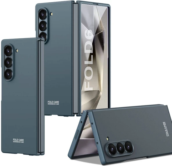 Galaxy Z Fold 6 Kılıf Mnc Sert Kıpta Kapak-Mavi ürün görseli 1