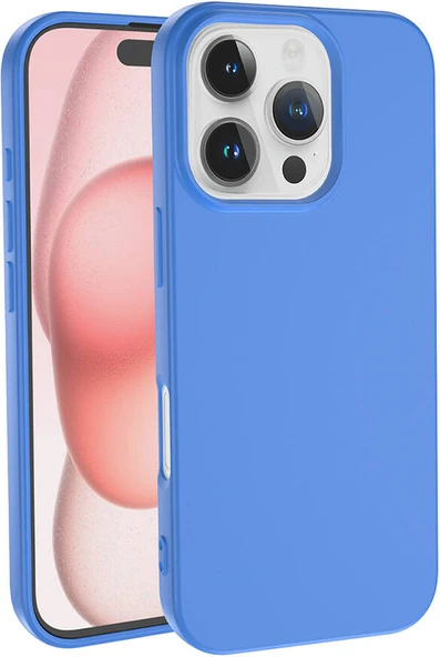 Apple iPhone 16 Pro Kılıf Mnc Lsr Laaakan Kapak-Mavi ürün görseli 1