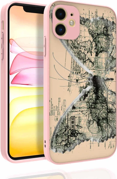 iPhone 11 Uyumlu Desenli Kamera Korumalı Parlak Mnc Nora Kapak-No4 ürün görseli 1
