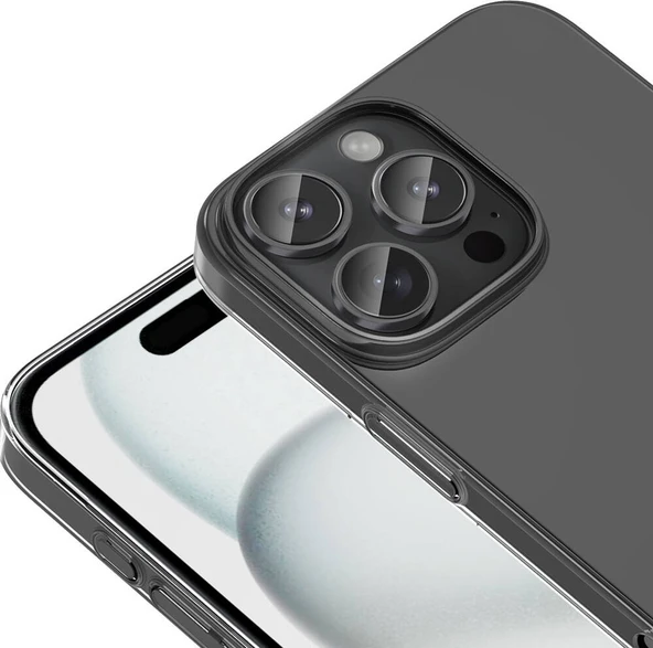 Apple iPhone 16 Pro Kılıf Mnc Droga Kapak-Şeffaf - Resim 2