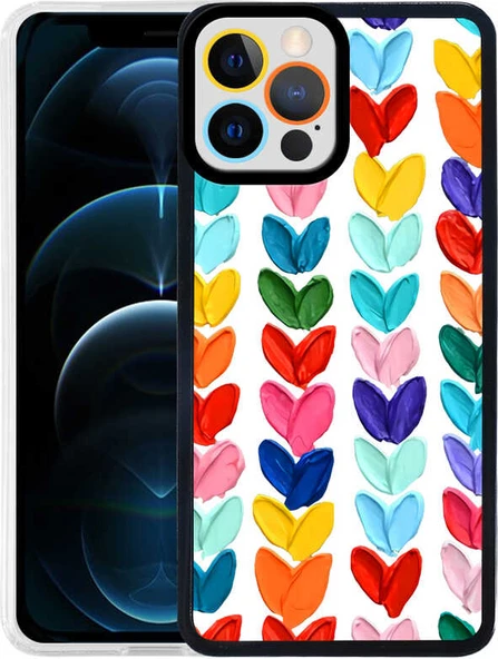 iPhone 12 Pro Uyumlu Mnc M-Fit Desenli Kapak-Heart No6 ürün görseli 1