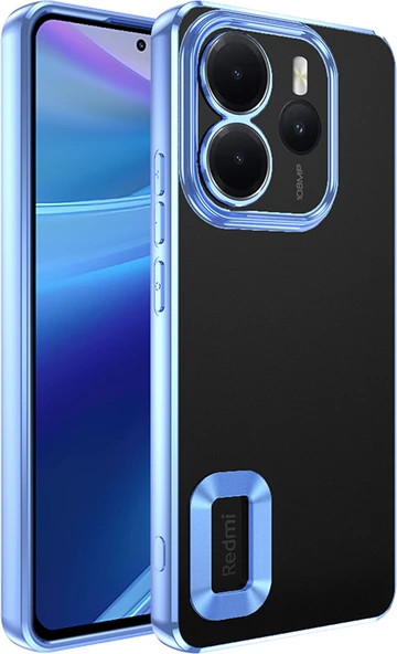 Redmi Note 14 4g Kılıf Kamera Korumalı Logo Gösteren Mnc Omega Kapak - Sierra Mavi ürün görseli 1