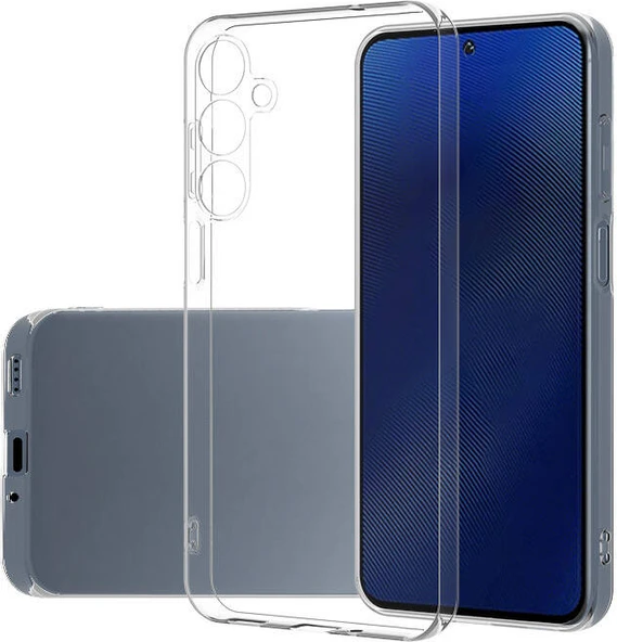 Galaxy S24 Fe Kılıf Mnc Süper Silikon Kapak-Şeffaf-Şeffaf ürün görseli 1