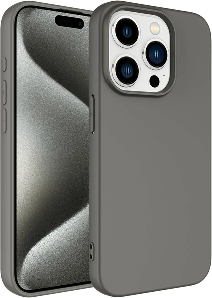 iPhone 15 Pro Max Uyumlu Mnc Lsr Laaakan Kapak-Titanyum ürün görseli 1