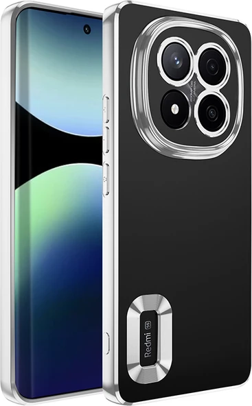 Redmi Note 14 Pro Plus Kılıf Kamera Korumalı Logo Gösteren Mnc Omega Kapak - Gümüş ürün görseli 1