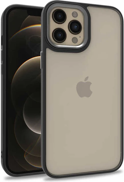 iPhone 12 Pro Max Uyumlu Mnc Flora Kapak-Siyah ürün görseli 1