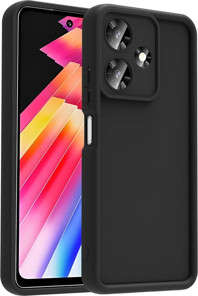 Infinix Hot 30 Kılıf Kamera Korumalı Mnc Ananas Kapak - Siyah ürün görseli 1