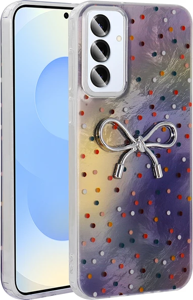Galaxy S24 Fe Kılıf Kamera Korumalı Figürlü Mnc Ponti Silikon Kapak - Lila ürün görseli 1