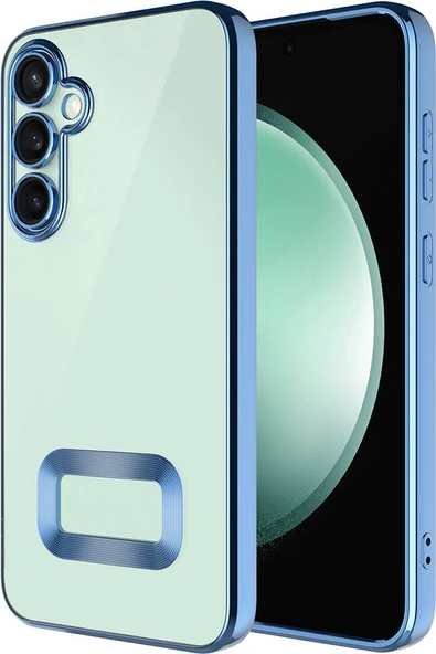 Galaxy S24 Plus Kılıf Kamera Korumalı Logo Gösteren Mnc Omega Kapak-Sierra Mavi ürün görseli 1