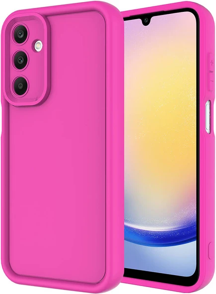 Galaxy A25 Kılıf Kamera Korumalı Mnc Ananas Kapak-Pembe Koyu ürün görseli 1