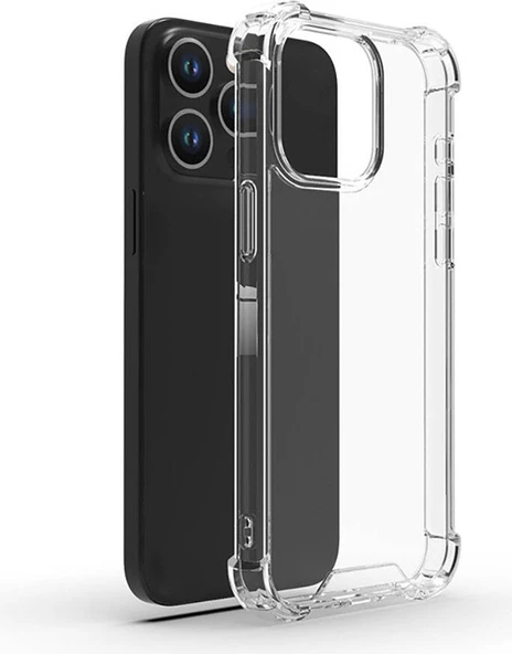 iPhone 15 Pro Uyumlu Mnc Nitro Anti Shock Silikon-Renksiz ürün görseli 1