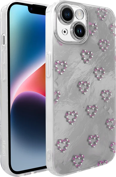 iPhone 13 Kılıf Kamera Korumalı Figürlü Mnc Ponti Silikon Kapak - Beyaz ürün görseli 1