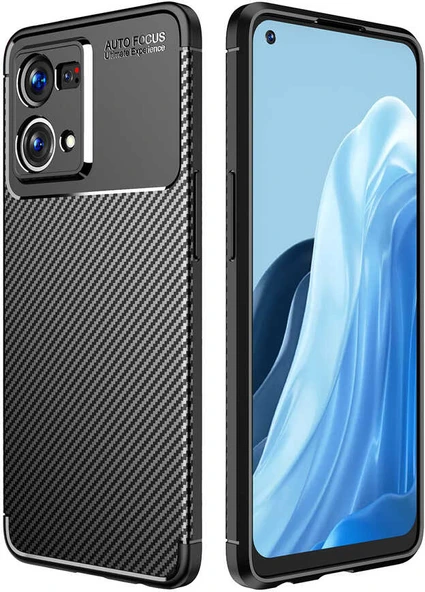 Oppo Reno 7 4g Kılıf Mnc Negro Silikon Kapak-Siyah ürün görseli 1