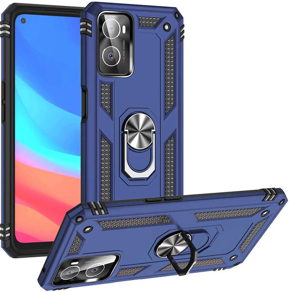 Oppo A76 Kılıf Mnc Vega Kapak-Mavi ürün görseli 1