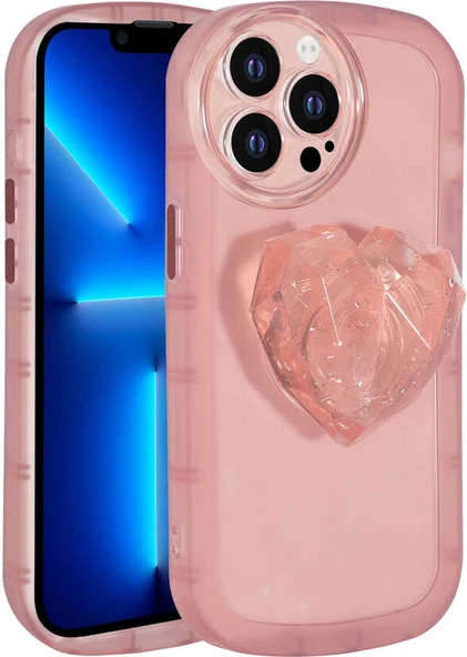 iPhone 13 Pro Kılıf Kamera Korumalı Pop Soketli Renkli Mnc Ofro Kapak-Pembe ürün görseli 1