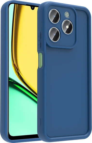 Realme C61 Kılıf Kamera Korumalı Mnc Ananas Kapak - Koyu Yeşil ürün görseli 1