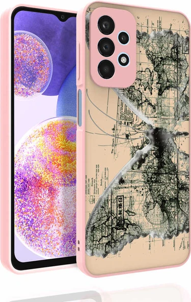 Galaxy A23 Kılıf Desenli Kamera Korumalı Parlak Mnc Nora Kapak-No4 ürün görseli 1