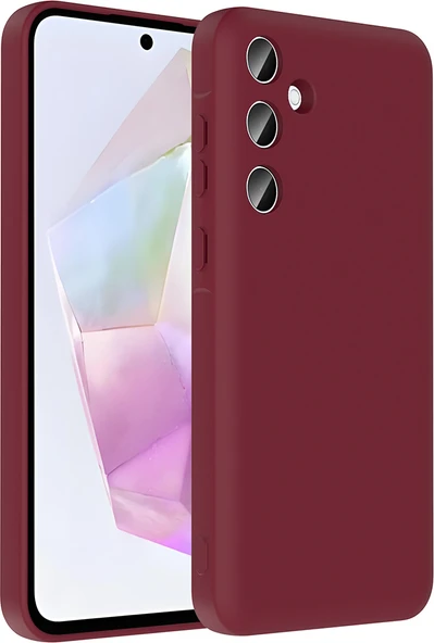 Galaxy A36 Kılıf Kamera Korumalı Kartlık Hazneli Mnc Vitra Kapak - Mürdüm ürün görseli 1