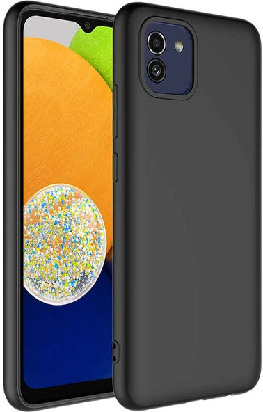 Galaxy A03 Kılıf Mnc Mara Laaakan Kapak-Siyah ürün görseli 1
