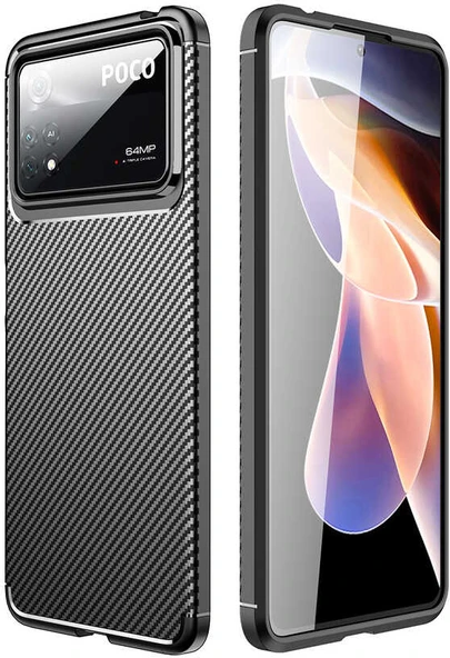 Xiaomi Poco X4 Pro 5g Kılıf Mnc Negro Silikon Kapak-Siyah ürün görseli 1
