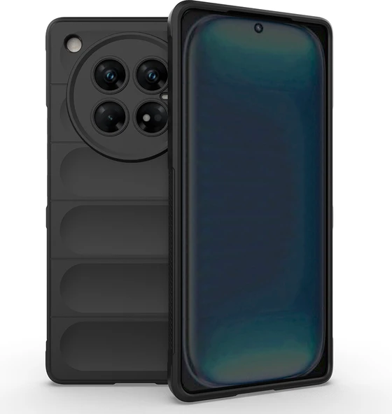 Infinix Zero 40 5g Kılıf Esnek Tpu Oyuklu Arka Yüzey Tasarımlı Mnc Etnik Silikon Kapak - Siyah ürün görseli 1