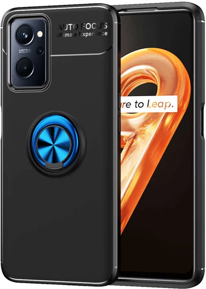 Oppo A36 Kılıf Mnc Ravel Silikon Kapak-Siyah-Mavi ürün görseli 1