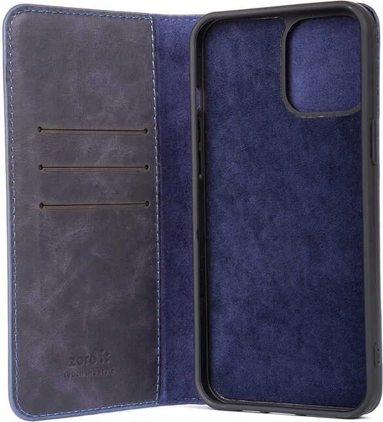 iPhone 12 Pro Uyumlu Mnc Hakiki Deri Multi Cüzdan Kılıf-Taba - Resim 3