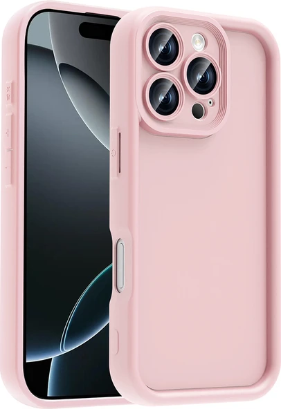 iPhone 16 Pro Kılıf Kamera Korumalı Mnc Ananas Kapak - Pembe ürün görseli 1