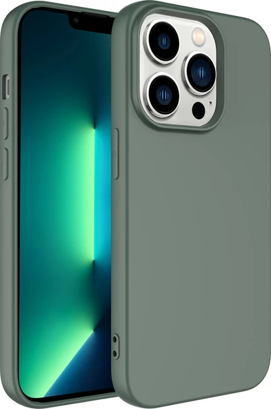 iPhone 14 Pro Max Uyumlu Mnc Lsr Laaakan Kapak-Koyu Yeşil ürün görseli 1
